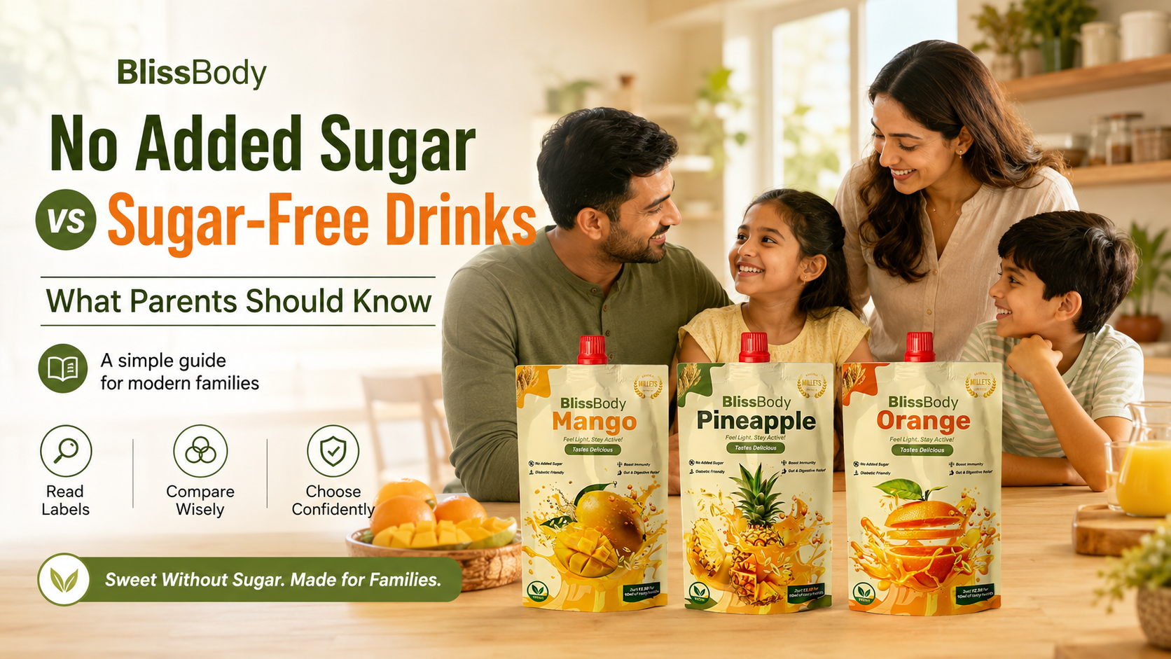 No Added Sugar vs Sugar-Free Drinks: What Parents Should Know