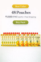 Blissbody Sugar-Free Gut Drink – Mix Pack (Orange, Pineapple, Mango – Pack of 48 x 200ml Pouches)